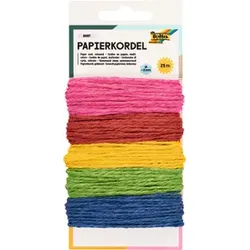Kordel Papier Bunt sortiert FOLIA 12221 5 Farben á 5m