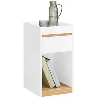 SoBuy Nachtschrank FBT137 30 x 35 x 55 cm Weiß