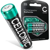 CELLONIC 2X AAA Akku Batterien - 1.2V 1000mAh: Lange Laufzeit, wiederaufladbar, viele Ladezyklen - Batterien f. Fernbedienung Telefon Babyphone Solarlampe: aufladbare NiMH Akkus AAA Micro R03 LR03