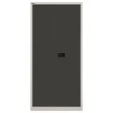 Bisley Aktenschrank Universal Flügeltürenschrank in Lichtgrau/Anthrazitgrau - Maße: H 196 x B 91 x T 40 cm grau