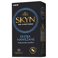 Unimil SKYN Extra Lubricated Feucht 10 latexfreie Kondome, Black