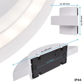 Maxkomfort Außenwandleuchte Aluminium 7 W 1753 DINA weiß