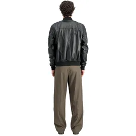 Alpha Industries Ma-1 Lederjacke schwarz L