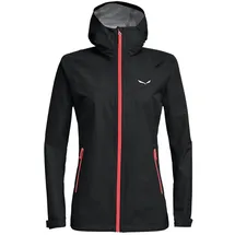 Salewa Puez Aqua 3 Regenjacke Damen Schwarz/Türkis XL
