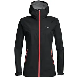 Salewa Puez Aqua 3 Regenjacke Damen Schwarz/Türkis XL