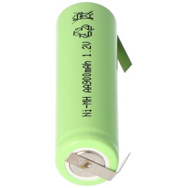 AccuCell NiMH Akku Flat Top Mignon AA 800mAh mit Lötfahne in U-Form