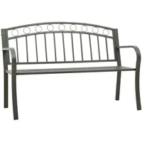 VidaXL Gartenbank Grau 120 cm Stahl