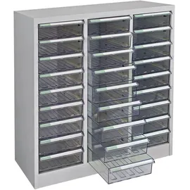 Proregal Schubladencontainer Kobra mit 27 Schubladen HxBxT 88x80x35cm | Lichtgrau