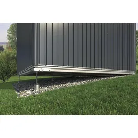 Biohort SmartBase Plus-Fundament für Gartenhaus Europa 3 222 x 150 cm Silber