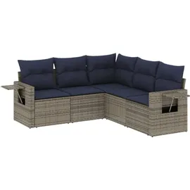 vidaXL Garten-Lounge-Set 5-tlg. grau