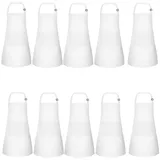 Flaroey 10er-Pack Kinderschürzen, Verstellbare Kinderschürze mit 2, Malschürze für Kochen, Backen, Malen,