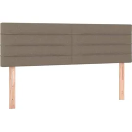 vidaXL Boxspringbett mit Matratze Taupe 140x200 cm Stoff