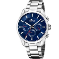 Lotus Herren Chronograph aus Edelstahl in der Farbe Silber-Blau
