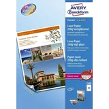 Zweckform Avery Zweckform Premium Colour Laser Papier, A4, beidseitig beschichtet, 250 g/m2, 100 Blatt