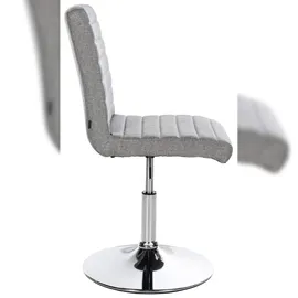 CLP 2er Set Esszimmerstuhl Elvas Stoff I Höhenverstellbar Und 360 Grad Drehbar, Mit Bodenschonern I Wohnzimmerstuhl Mit Gestell In Chromoptik