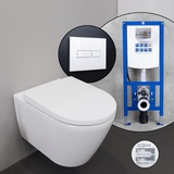 Duravit D-Neo Komplett-SET Wand-WC mit neeos Vorwandelement,, 45770900A1+16603WH#SET,