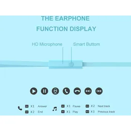 Swissten Earbuds Rainbow YS-D2 Stereo-Headset mit Mikrofon - Weiß
