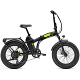 Velomarche MBM Elektro-Kompaktfahrrad / Faltrad N-VER FOLDING 9.2. 20 Zoll, black-lime