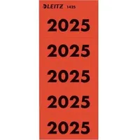 Leitz Inhaltsschildchen 2025 rot, 1425-00-25,