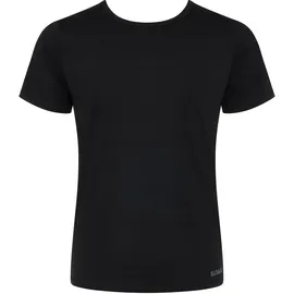 SLOGGI Unterhemd "Men GO ABC 2.0", Herren, Gr. M, N-Gr, schwarz, Single Jersey, Obermaterial: 95% Baumwolle, 5% Elasthan, unifarben, figurbetont, Rundhals, Unterhemden Unterhemd, mit Rundhals-Ausschnitt, Slim Fit, weich, Baumwollmischung