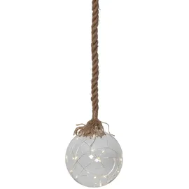 Star Trading Star Jutta LED Glaskugel, Glas, Beige, ca. 15 cm Ø