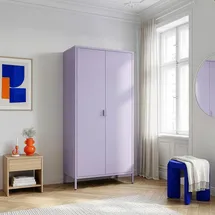 [en.casa] Kleiderschrank Esteli 80 x 170 x 45 cm Hellviolett