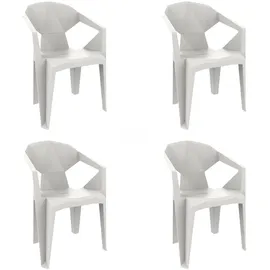 Resol Garbar Delta Sessel 57 x 60 x 105 cm weiß 4 St.