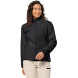 Jack Wolfskin High Curl Jacket W Fleece Jacke, Schwarz, L