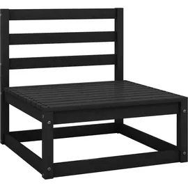 vidaXL 5-tlg. Garten-Lounge-Set Schwarz Massivholz Kiefer