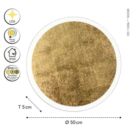 Licht-Erlebnisse Tongstel 1 rund goldfarben/schwarz