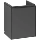 Villeroy & Boch Subway 3.0 Waschtischunterschrank C58401VR 35,1x42,9x30,9cm, Schanier rechts/Griff Volcano black, graphite