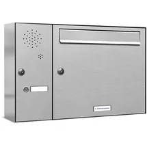 AL Briefkastensysteme Premium Edelstahl Briefkasten Silber