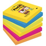 Post-it Haftnotiz 6546SR 76mm x 76mm Neongrün, Ultrablau, Ultragelb, Ultrapink, Neonorange 540 Blatt