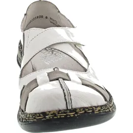 Rieker Damen Geschlossene Ballerinas, Weiß 39