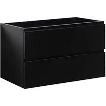 Badplaats Waschbeckenunterschrank Angela 2 Schubladen 80 x 50 x 48 cm Schwarz Matt
