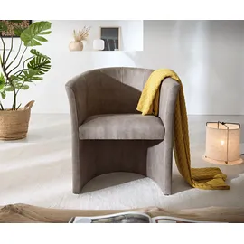 DeLife Cocktailsessel Pieder Taupe gepolstert Vintage Designsessel
