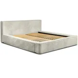 Fun Möbel Polsterbett Doppelbett MODESTO 140x200cm in Stoff Lincoln Creme, - Beige