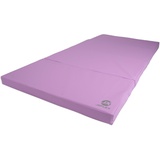 Jeflex - Lila klappbare Weichbodenmatte & Turnmatte 200 x 100 x 8 cm MADE IN GERMANY/faltbare Gymnastikmatte/platzsparende Fitnessmatte & faltbare Yogamatte/dicke Sportmatte für Kinderzimmer