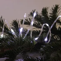 FHS International LED-Lichterkette Batterie 1 m Kaltweiß