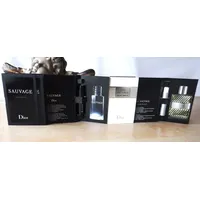 DIOR SAUVAGE EDT 3 x 1 ml + Eau Sauvage 2 x 1 ml EDT Spray Proben NEU