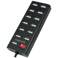 Logilink UA0126 13 Port USB 2.0-Hub Schwarz