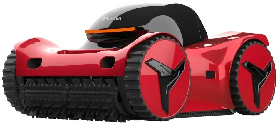 iGarden Poolroboter M1 kabellos,rot, 12,5 Std. Akkulaufzeit, inkl. Auto-Call-Back-Funktion