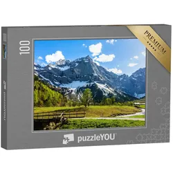 puzzleYOU Puzzle Engalmtal im Karwendelgebirge, Österreich, 100 Puzzleteile, puzzleYOU-Kollektionen Karwendel