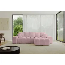 altdecor Ecksofa Cord 2-Sitzer Rosa
