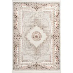 Kayoom Teppich Akropolis 525 Grau / Lachsrosa - HMKF8-120-180