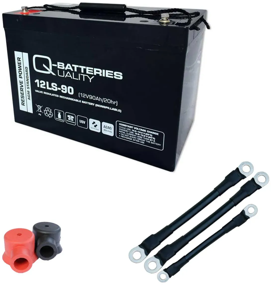 Q-Batteries 216V-Anlage 18 x 12LS-90 für Sicherheitsbeleuchtung Inkl. Zubehör un...