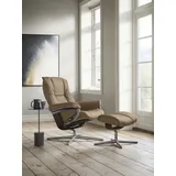 Stressless Mayfair mit Cross Base Leder 79 x 102 x 73 cm almond paloma