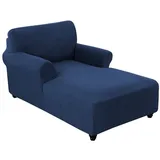 Rosnek Sofahusse Jacquard, Stretch, für Arm Chaise Lounge blau