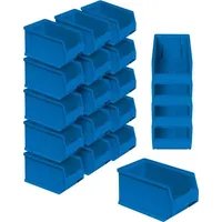 BRB-Lagertechnik 40x Sichtbox "PROFI" LB 5, LxBxH 175x100x75 mm, Inhalt 0,85 Liter, blau