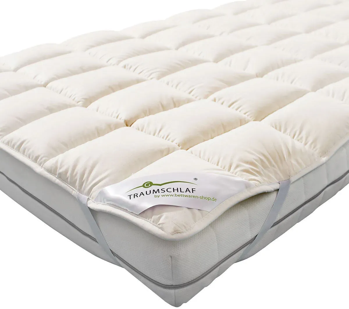 Traumschlaf Unterbett Matratzentopper Merino mit Zirbe 90x200 cm